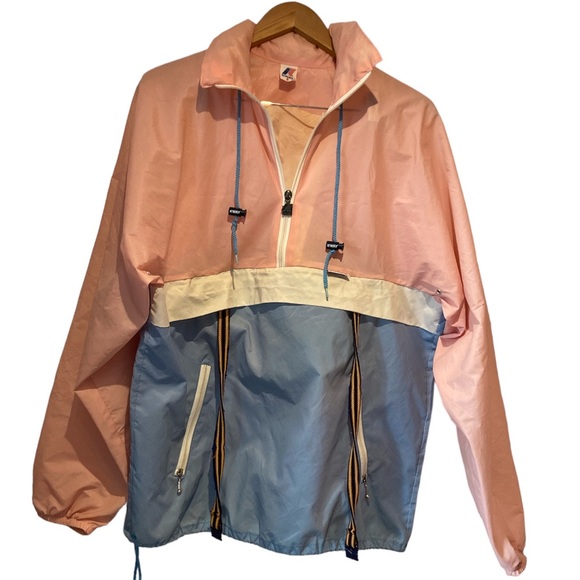 K-Way Jackets & Blazers - K-Way Vintage Packable Nylon Windbreaker with Zippered in Hood